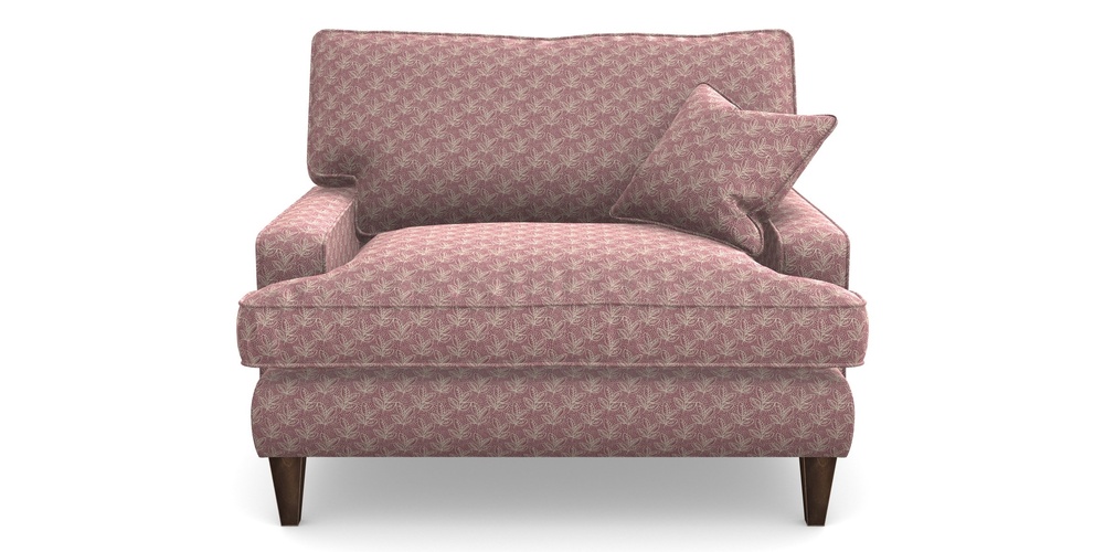 Product photograph of Ingleborough Snuggler In Cloth 21 - Decorative Leaf - Cassis from Sofas and Stuff Limited