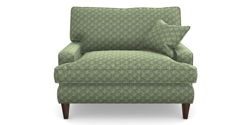 Product photograph of Ingleborough Snuggler In Cloth 21 - Decorative Leaf - Forest from Sofas and Stuff Limited