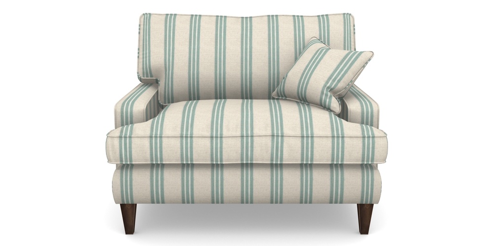 Product photograph of Ingleborough Snuggler In Cloth 18 Stripe Bengal - Basil from Sofas and Stuff Limited