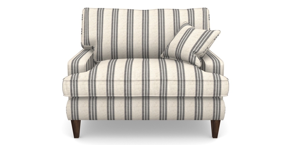 Product photograph of Ingleborough Snuggler In Cloth 18 Stripe Bengal - Bible Black from Sofas and Stuff Limited