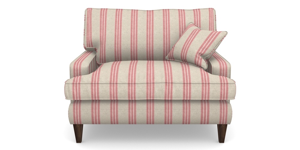 Product photograph of Ingleborough Snuggler In Cloth 18 Stripe Bengal - Cranberry from Sofas and Stuff Limited