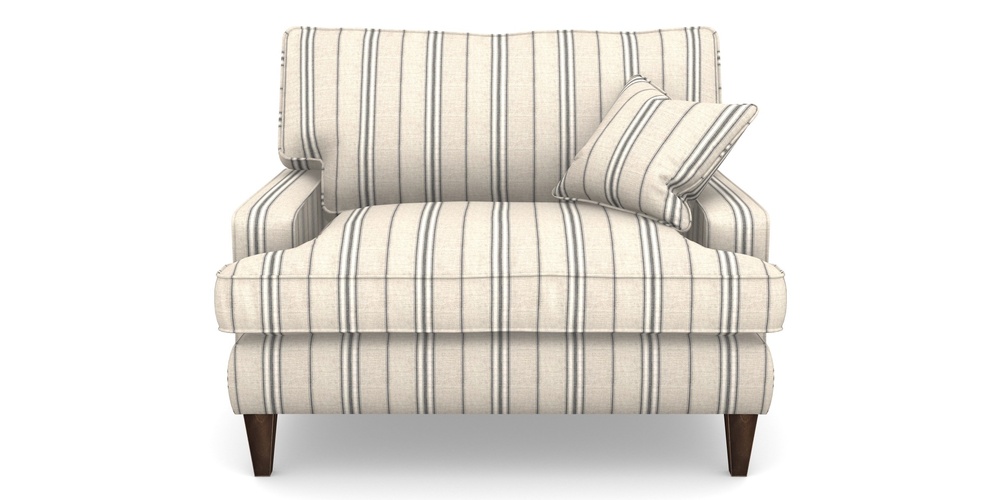 Product photograph of Ingleborough Snuggler In Cloth 18 Stripe Regimental - Bible Black from Sofas and Stuff Limited