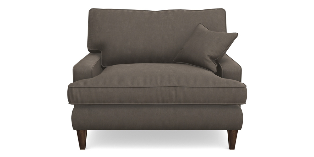 Product photograph of Ingleborough Snuggler In Clever Tough And Eco Velvet - Chrome from Sofas and Stuff Limited