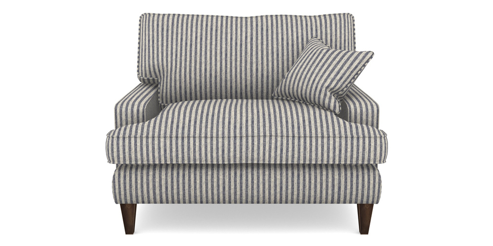 Product photograph of Ingleborough Snuggler In Cloth 22 - Pinstripe - Deep Water from Sofas and Stuff Limited