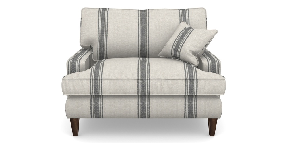 Product photograph of Ingleborough Snuggler In Flemish Stripe - Black from Sofas and Stuff Limited