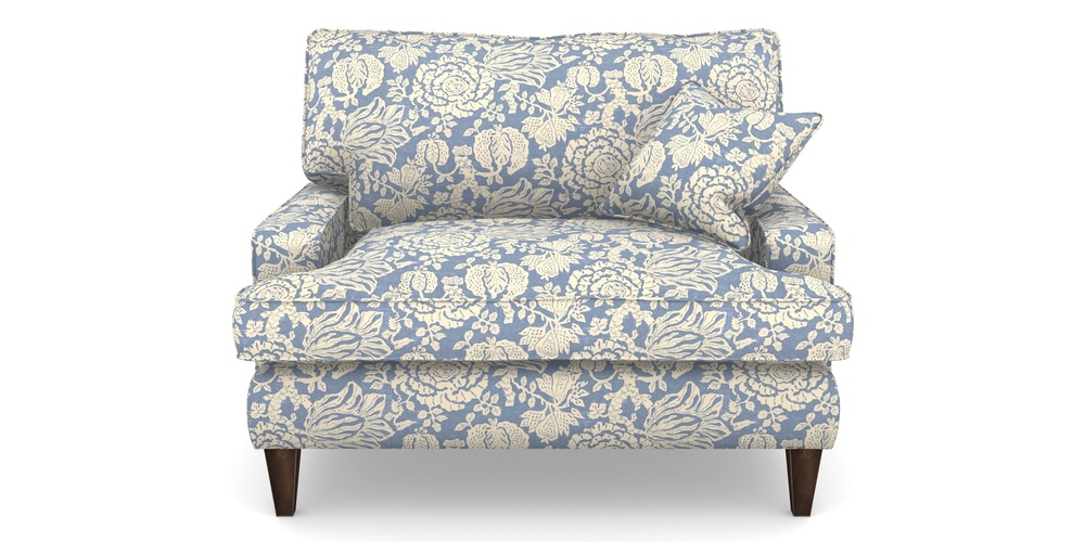 Product photograph of Ingleborough Snuggler In V A Brompton Collection - Flowering Kale - Morning Blue from Sofas and Stuff Limited