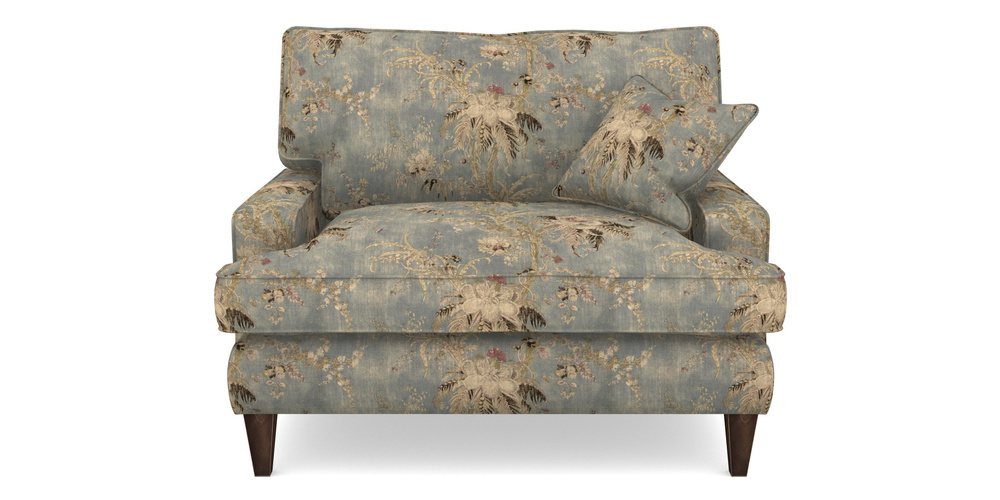 Product photograph of Ingleborough Snuggler In Floral Linen - Zefferino Danish Girl from Sofas and Stuff Limited