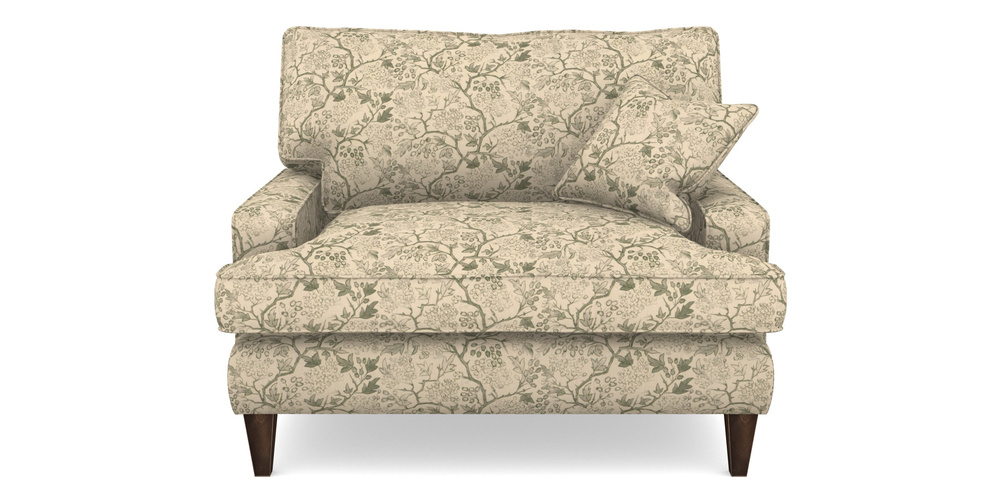 Product photograph of Ingleborough Snuggler In Rhs Collection - Gertrude Jekyll Linen Cotton Blend - Green from Sofas and Stuff Limited