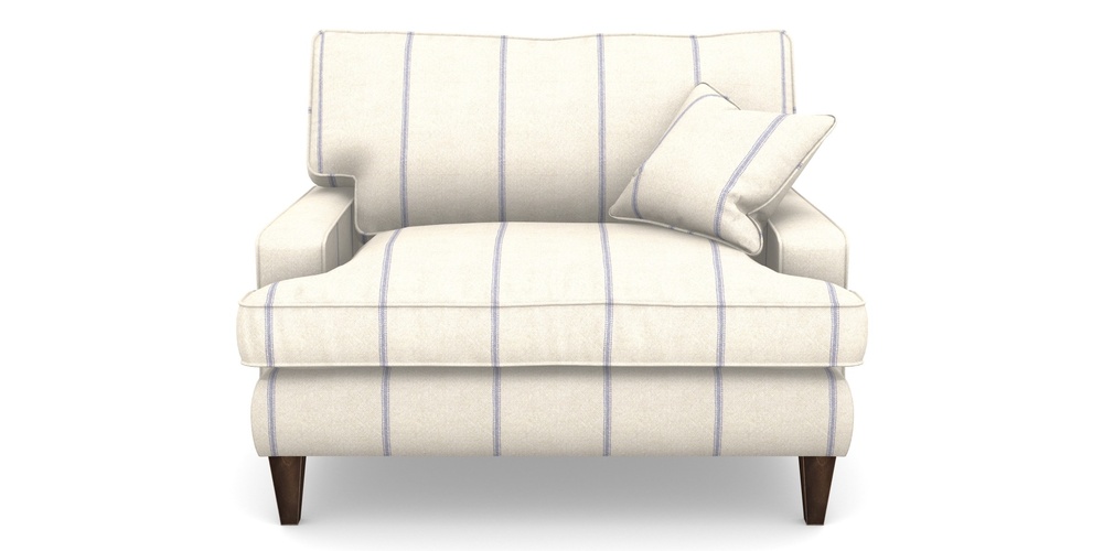 Product photograph of Ingleborough Snuggler In Grain Sack Stripe - Blue from Sofas and Stuff Limited