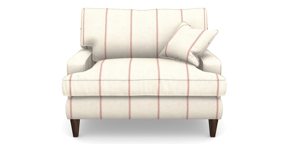 Product photograph of Ingleborough Snuggler In Grain Sack Stripe - Red from Sofas and Stuff Limited