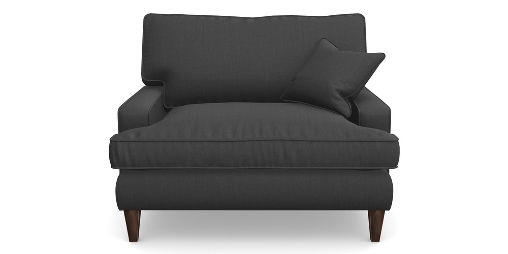 Product photograph of Ingleborough Snuggler In House Velvet - Charcoal from Sofas and Stuff Limited