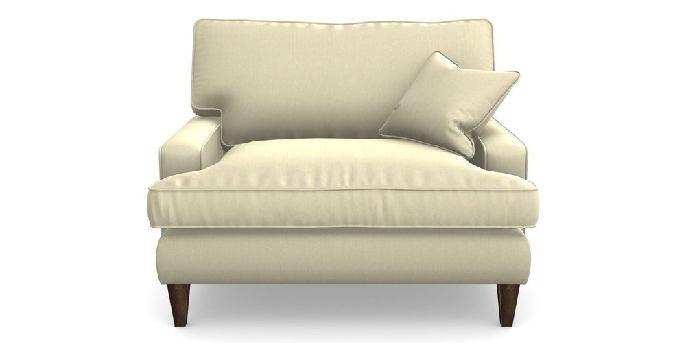 Product photograph of Ingleborough Snuggler In House Velvet - Latte from Sofas and Stuff Limited