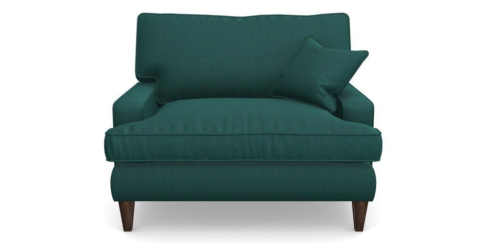 Product photograph of Ingleborough Snuggler In House Velvet - Peacock from Sofas and Stuff Limited