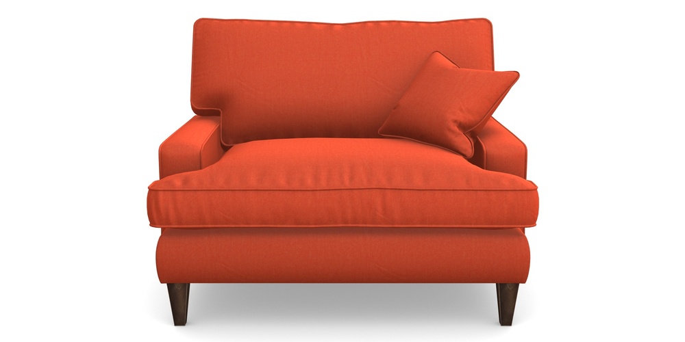 Product photograph of Ingleborough Snuggler In House Velvet - Terracotta from Sofas and Stuff Limited