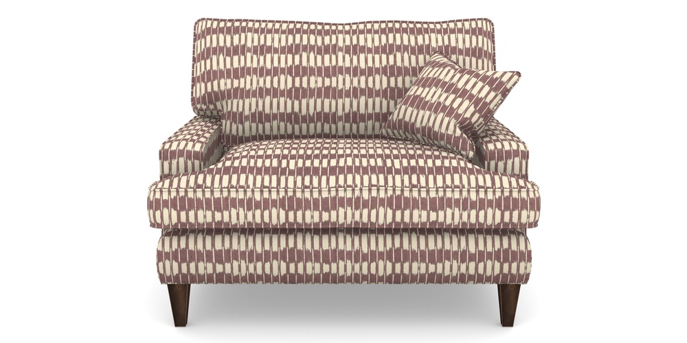 Product photograph of Ingleborough Snuggler In V A Brompton Collection - Ikat - Cacao from Sofas and Stuff Limited