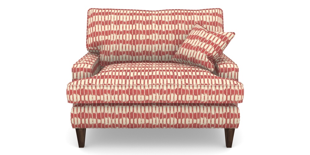 Product photograph of Ingleborough Snuggler In V A Brompton Collection - Ikat - Chilli from Sofas and Stuff Limited