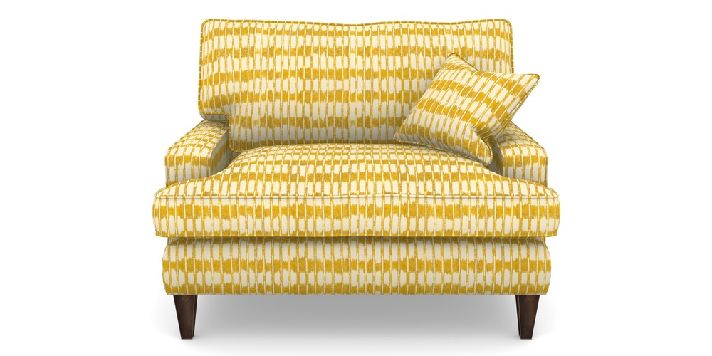 Product photograph of Ingleborough Snuggler In V A Brompton Collection - Ikat - Corn from Sofas and Stuff Limited