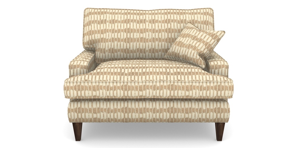 Product photograph of Ingleborough Snuggler In V A Brompton Collection - Ikat - Assam Tea from Sofas and Stuff Limited