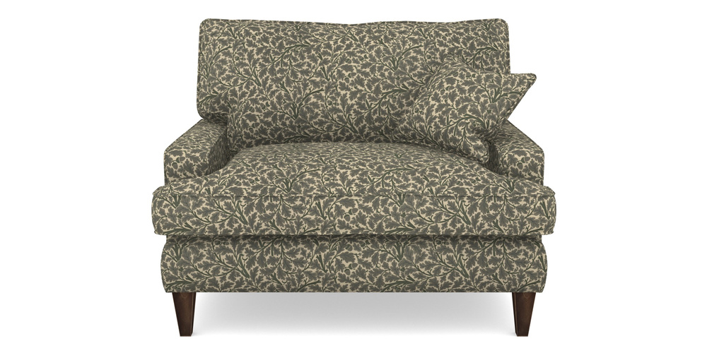 Product photograph of Ingleborough Snuggler In V A Drawn From Nature Collection - Oak Tree - Dark Green from Sofas and Stuff Limited