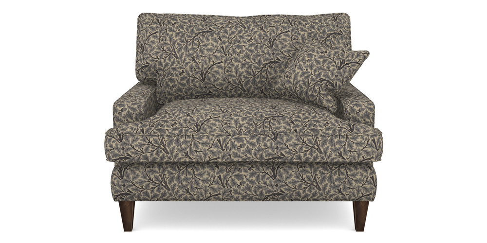 Product photograph of Ingleborough Snuggler In V A Drawn From Nature Collection - Oak Tree - Navy from Sofas and Stuff Limited