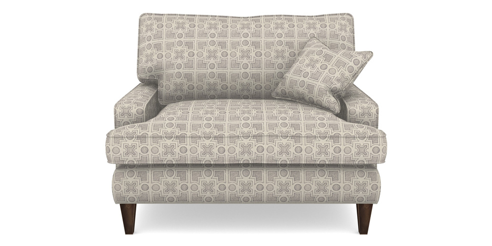 Product photograph of Ingleborough Snuggler In Rhs Collection - Small Knot Garden Cotton Weave - Grey from Sofas and Stuff Limited