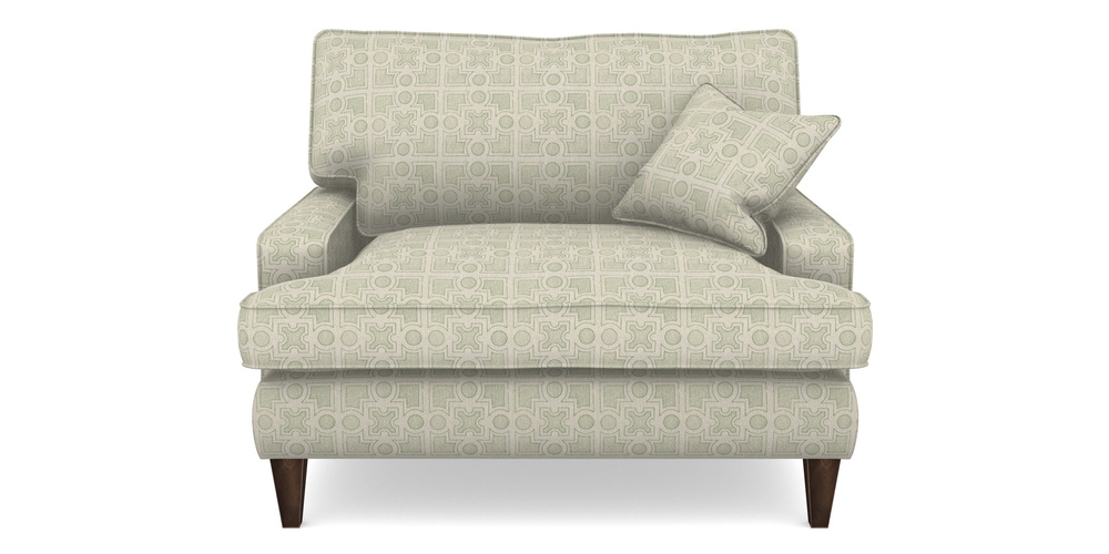 Product photograph of Ingleborough Snuggler In Rhs Collection - Small Knot Garden Cotton Weave - Pistachio from Sofas and Stuff Limited