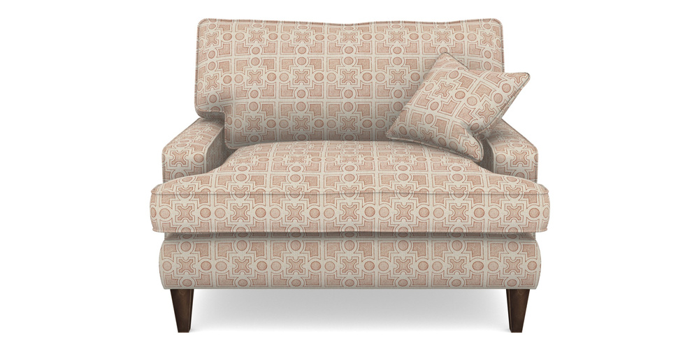 Product photograph of Ingleborough Snuggler In Rhs Collection - Small Knot Garden Cotton Weave - Terracotta from Sofas and Stuff Limited