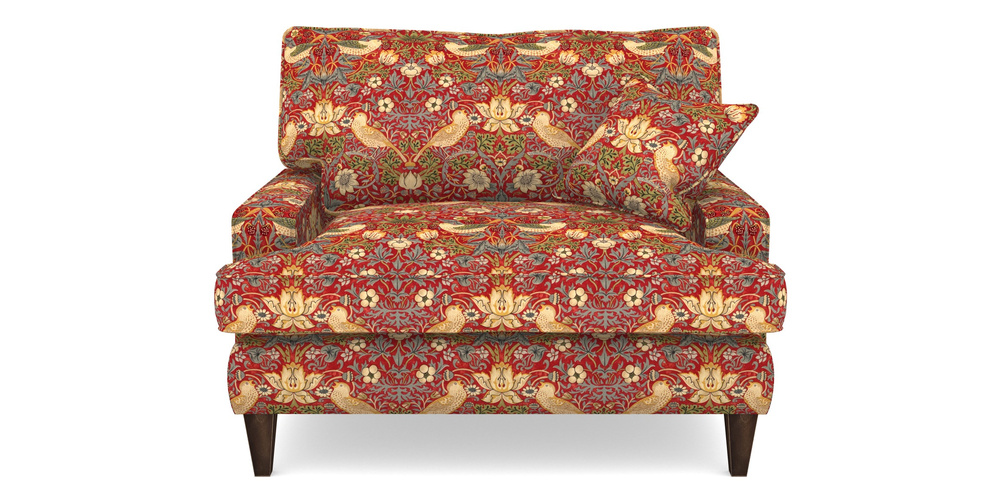 Product photograph of Ingleborough Snuggler In William Morris Collection - Strawberry Thief - Crimson Slate from Sofas and Stuff Limited