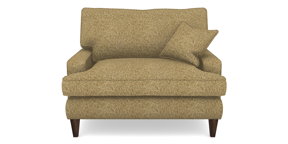 Product photograph of Ingleborough Snuggler In V A Drawn From Nature Collection - Willow - Gold from Sofas and Stuff Limited