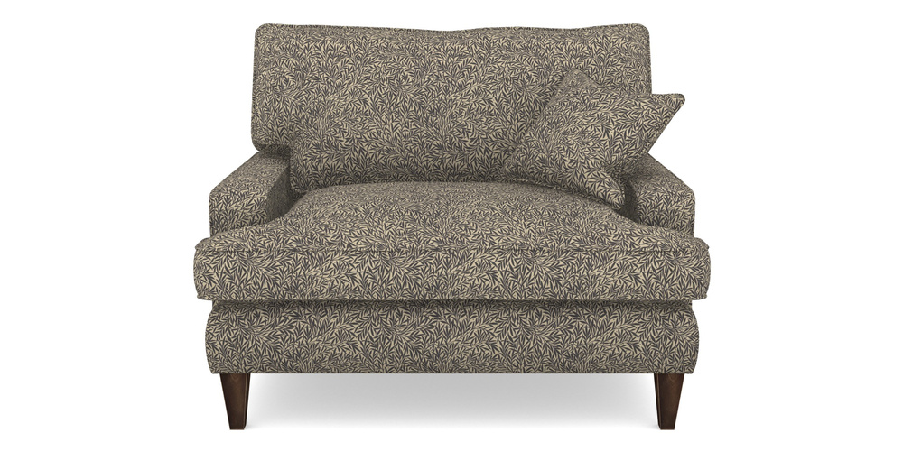 Product photograph of Ingleborough Snuggler In V A Drawn From Nature Collection - Willow - Navy from Sofas and Stuff Limited