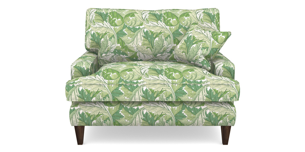 Product photograph of Ingleborough Snuggler In William Morris Collection - Acanthus - Leaf Green from Sofas and Stuff Limited