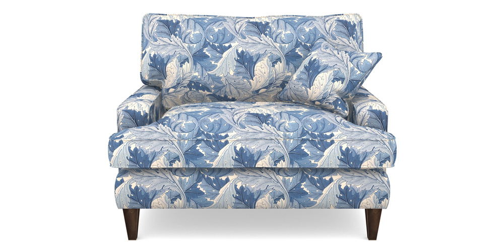 Product photograph of Ingleborough Snuggler In William Morris Collection - Acanthus - Woad from Sofas and Stuff Limited