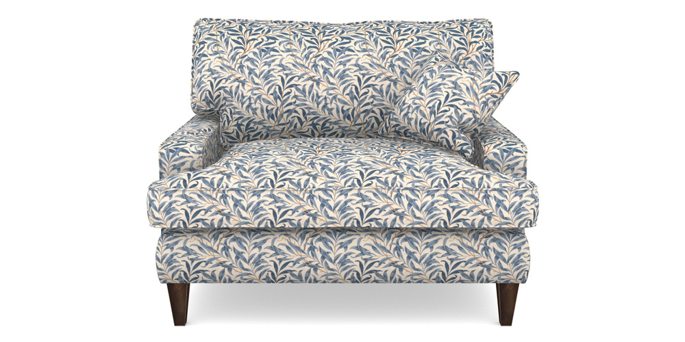 Product photograph of Ingleborough Snuggler In William Morris Collection - Willow Boughs - Woad from Sofas and Stuff Limited