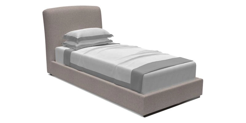 Islington Single Bed in Two Tone Plain Biscuit