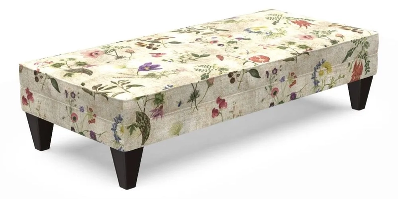 Kirdford Footstool in Linwood Omega Velvet Capri