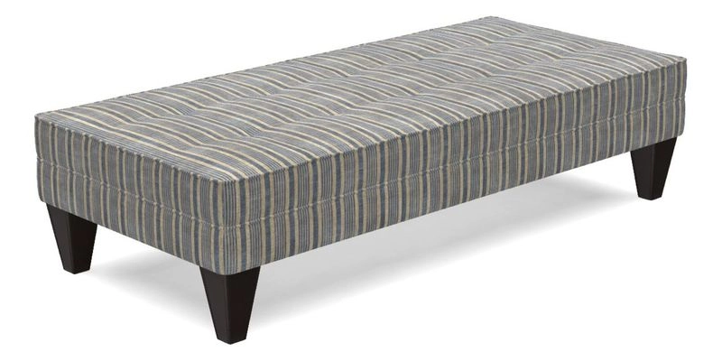 Kirdford Footstool in Linwood Omega Velvet Capri