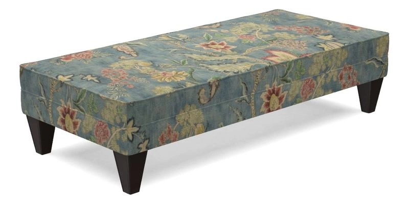 Kirdford Footstool in Linwood Omega Velvet Capri