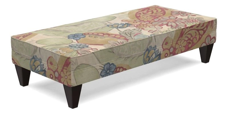 Kirdford Footstool in Linwood Omega Velvet Capri