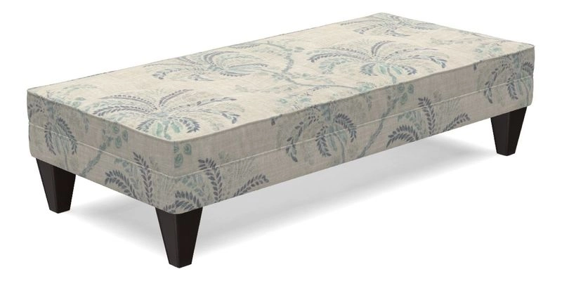 Kirdford Footstool in Linwood Omega Velvet Capri