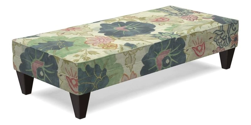 Kirdford Footstool in Linwood Omega Velvet Capri