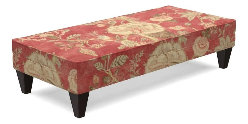 Kirdford Footstool in Linwood Omega Velvet Capri