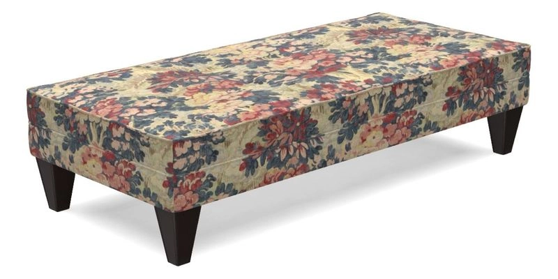 Kirdford Footstool in Linwood Omega Velvet Capri