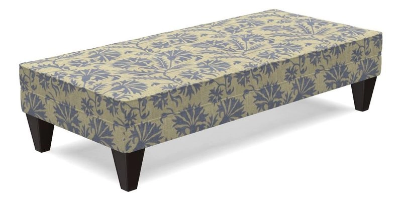 Kirdford Footstool in Linwood Omega Velvet Capri