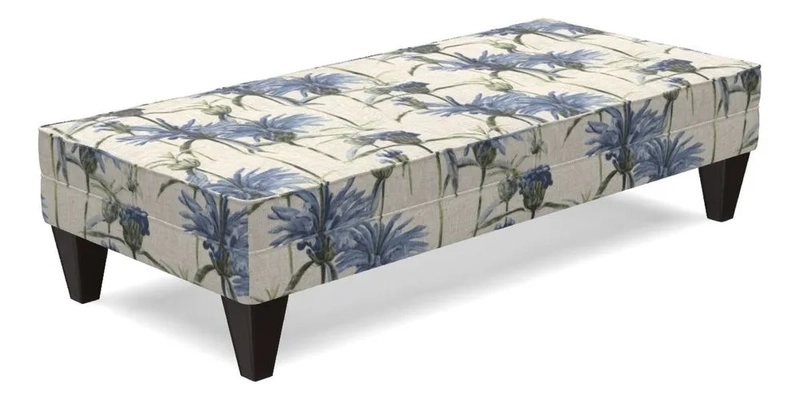Kirdford Footstool in Linwood Omega Velvet Capri
