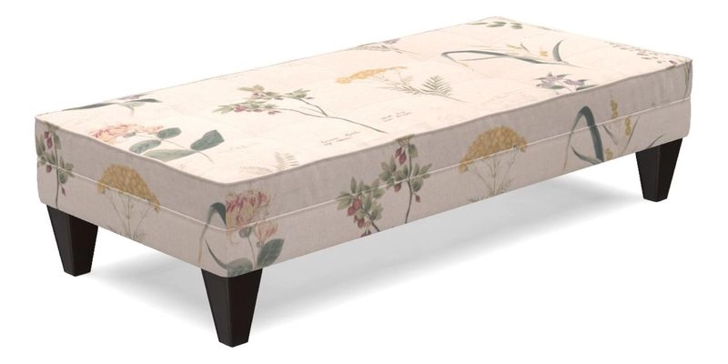 Kirdford Footstool in Linwood Omega Velvet Capri