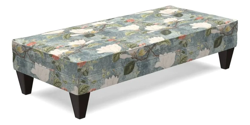 Kirdford Footstool in Linwood Omega Velvet Capri