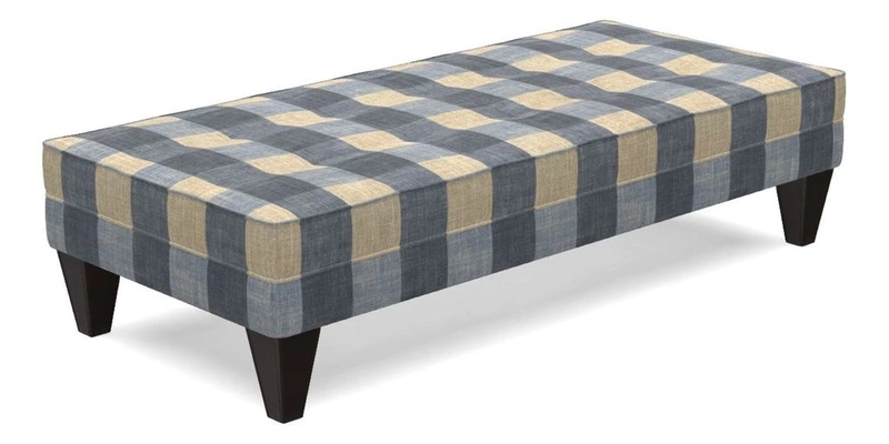 Kirdford Footstool in Linwood Omega Velvet Capri