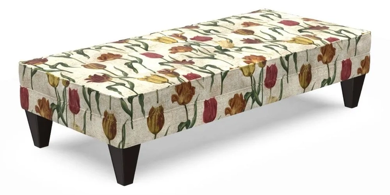 Kirdford Footstool in Linwood Omega Velvet Capri