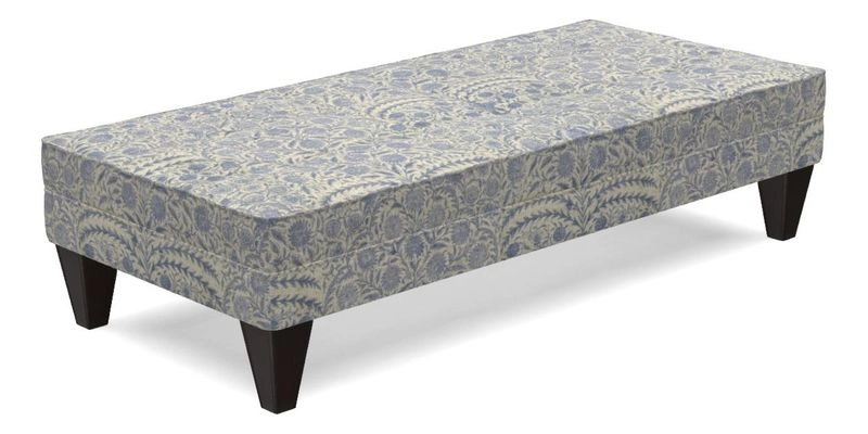 Kirdford Footstool in Linwood Omega Velvet Capri