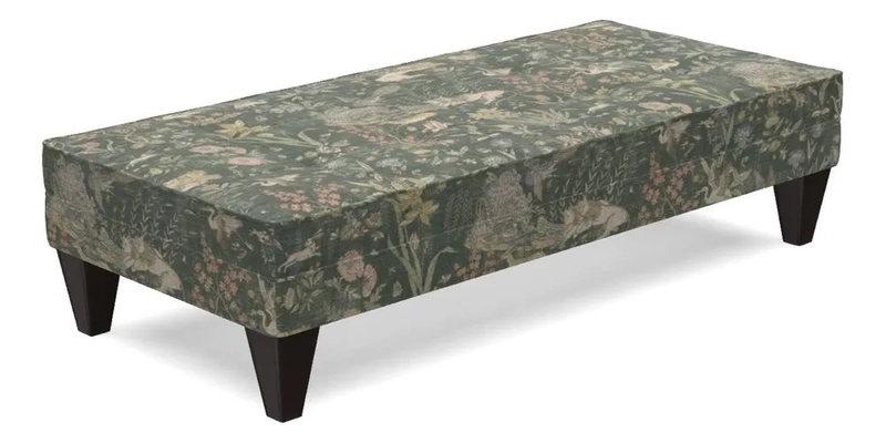 Kirdford Footstool in Linwood Omega Velvet Capri